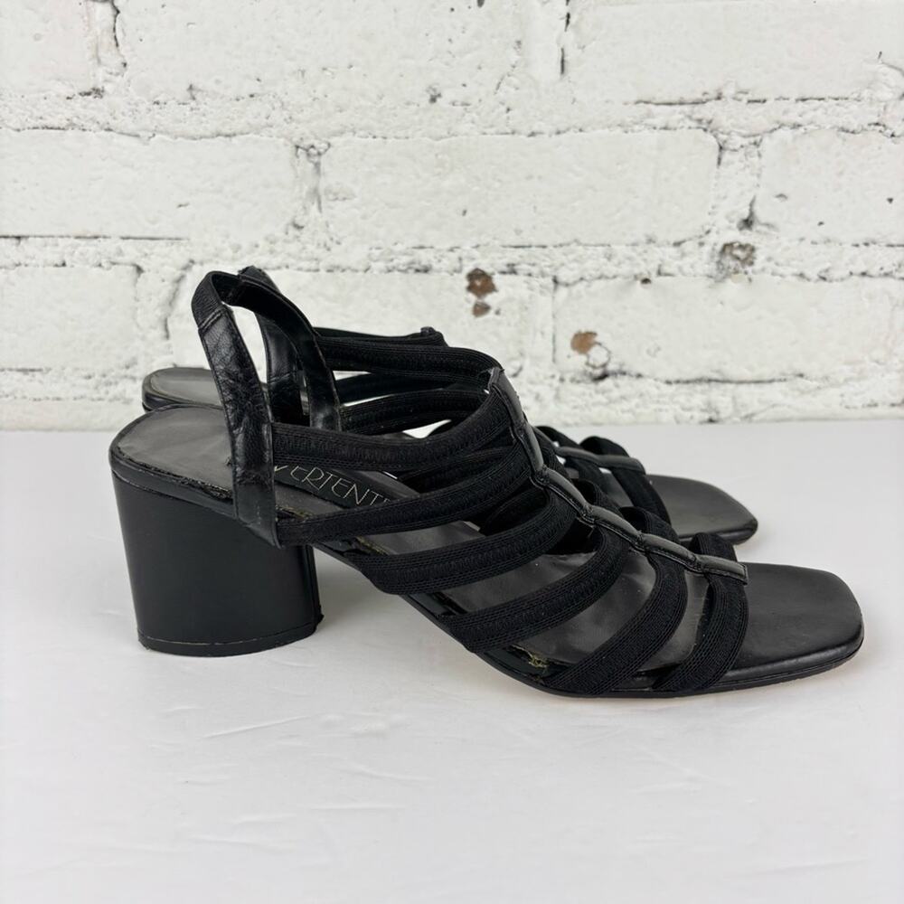 Vintage Y2K Divertente Black Chunky Stretch Heels 8